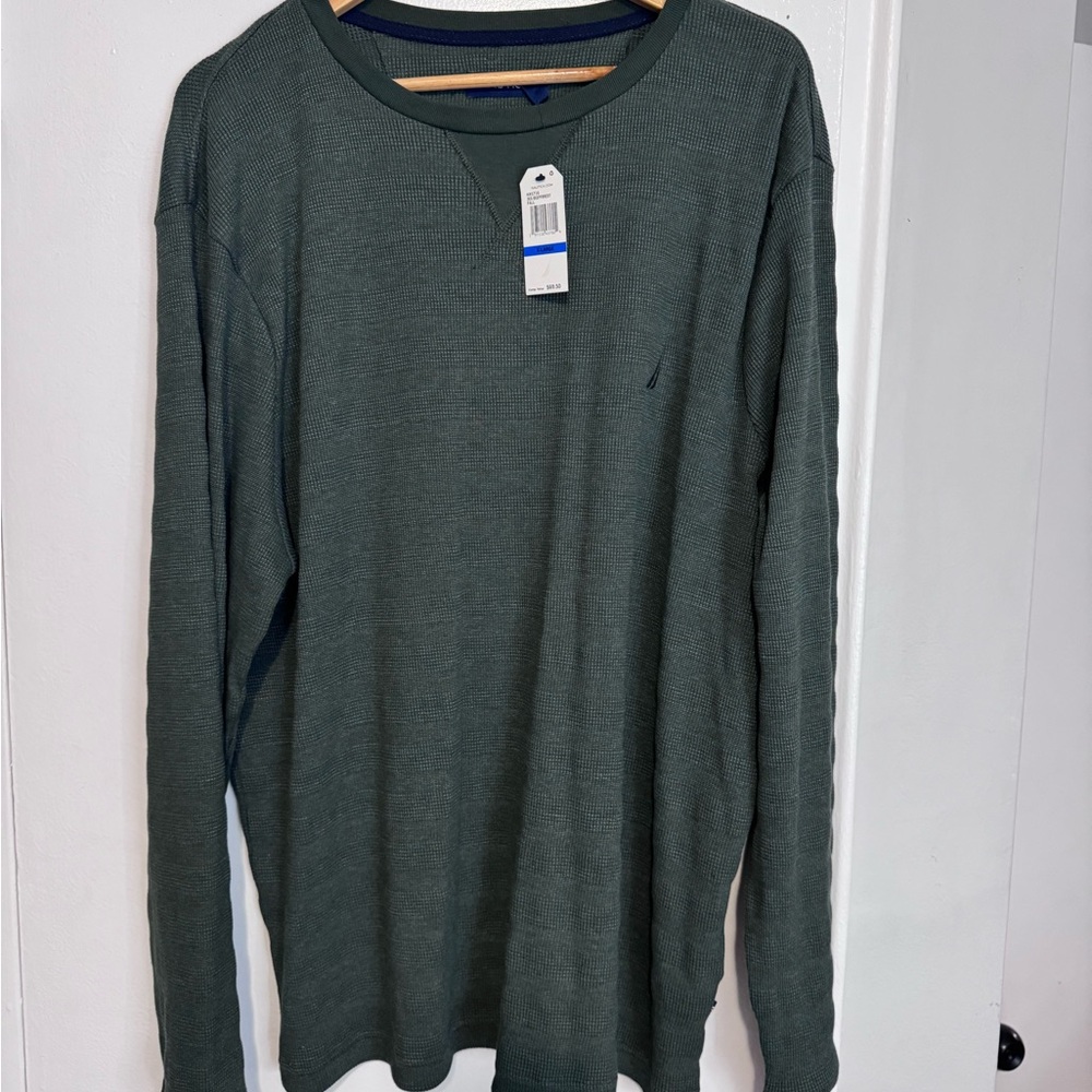 Nautica Dark Green Long Sleeve Tee
